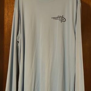 Reel Life Men's Light Blue Long Sleeve Tee